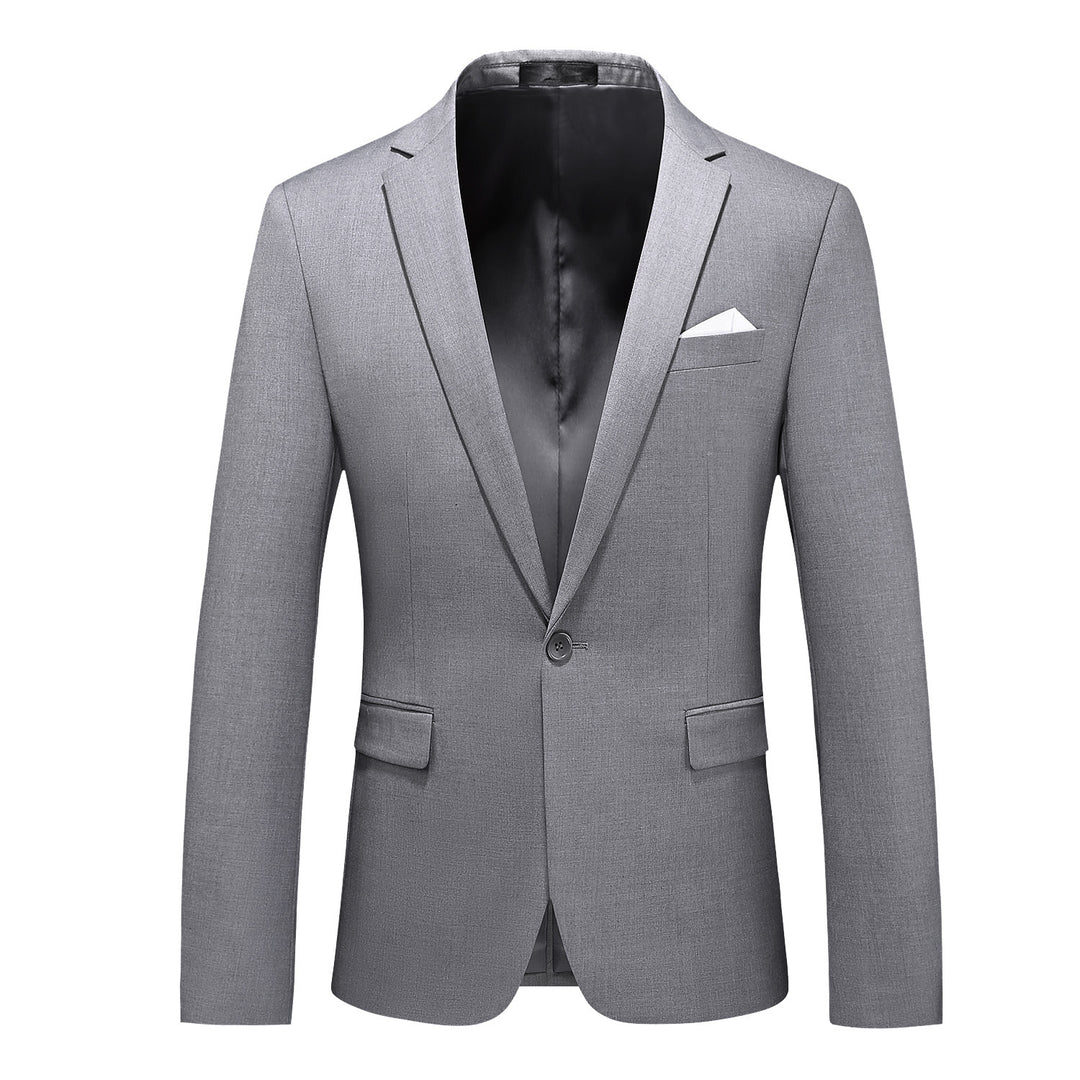 Herren nan elegantes Businesssakko Slim Fit mit schmaler Silhouette und modernem Reverskragen Drune