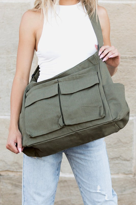 Drune | Nova Übergröße Canvas Messenger Bag