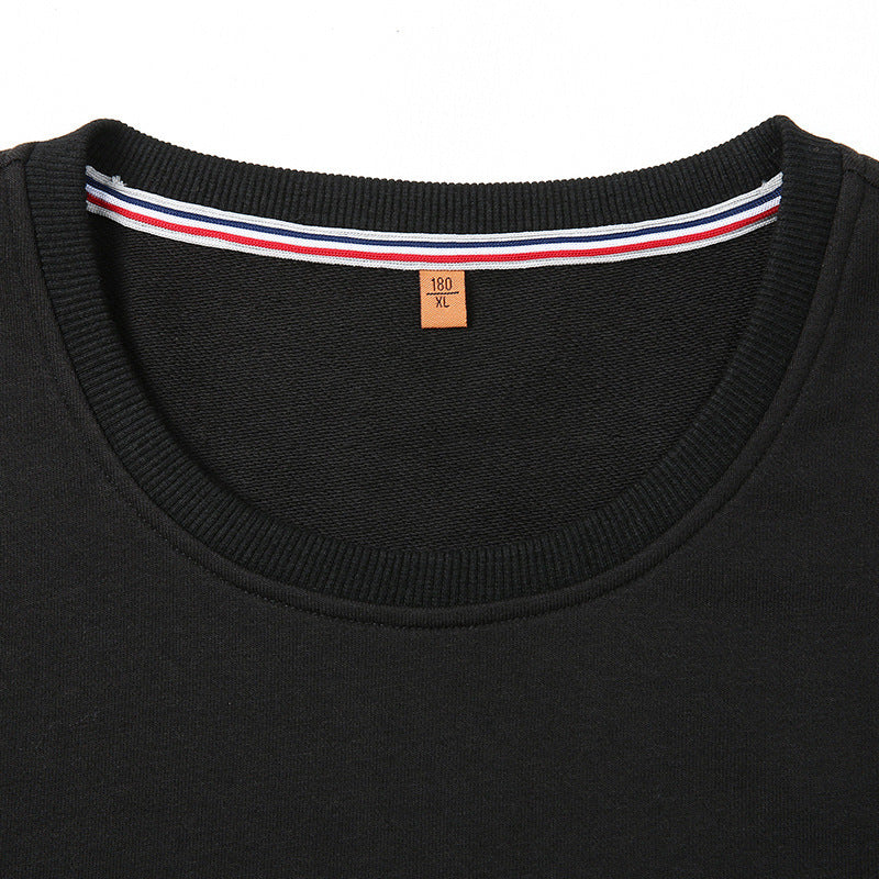 Herren Sweatshirt mit Rundhals, Logoprint und gerippten Bündchen Drune