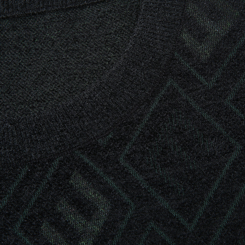 Herren Feinstrickpullover mit Jacquard‑Rautenstruktur und Rundhalsausschnitt Drune