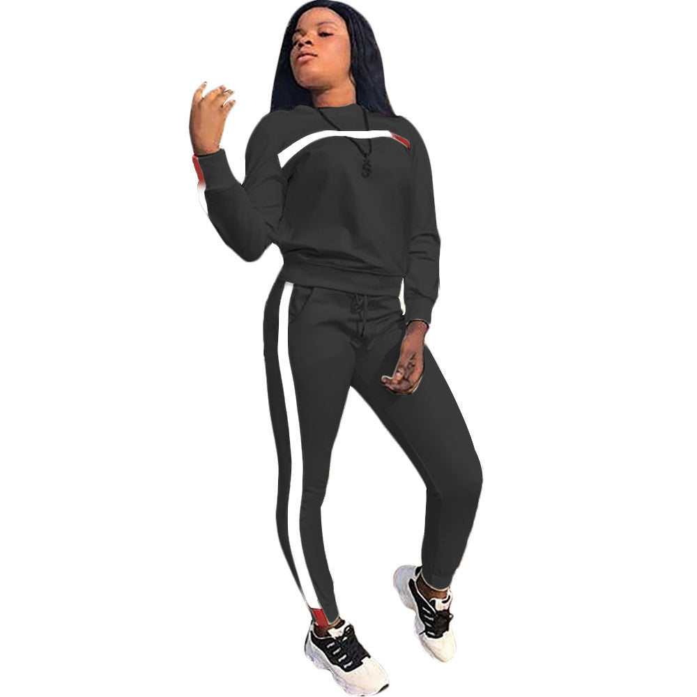 Damen sportliches Freizeit-Set mit atmungsaktivem Material und elastischem Bund Drune