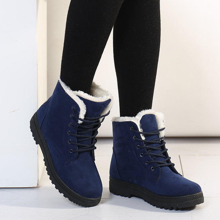 Damen Gefütterte Schnür-Ankleboots mit Teddyfutter und robuster Lug-Sohle Drune