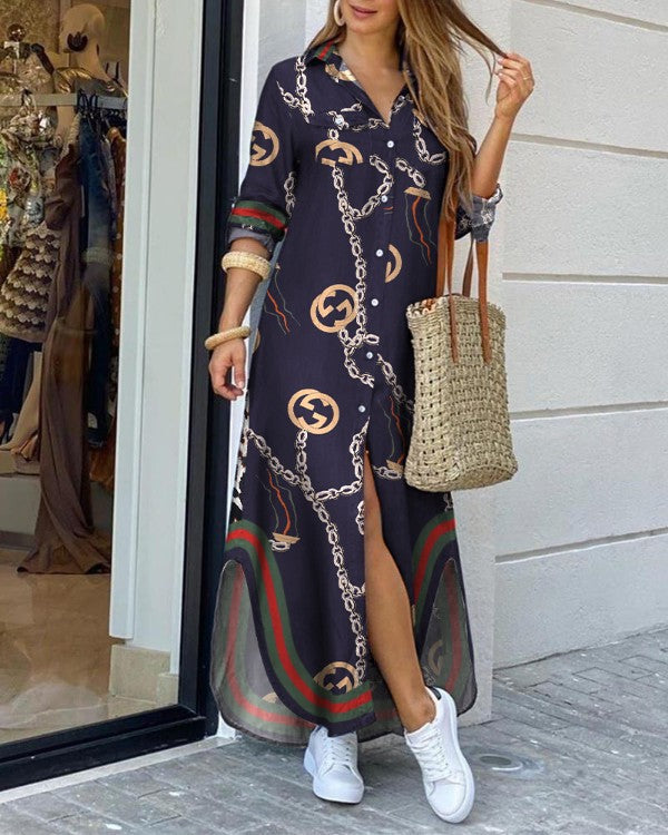 Drune | Frühjahr und Sommermode sexy Bluse langer Rock Kleid