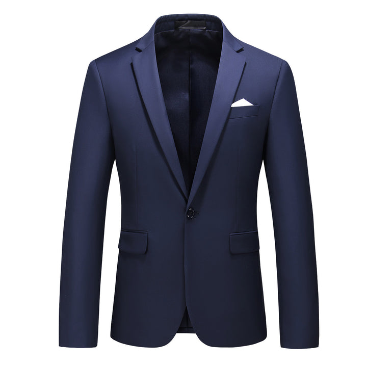 Herren nan elegantes Businesssakko Slim Fit mit schmaler Silhouette und modernem Reverskragen Drune