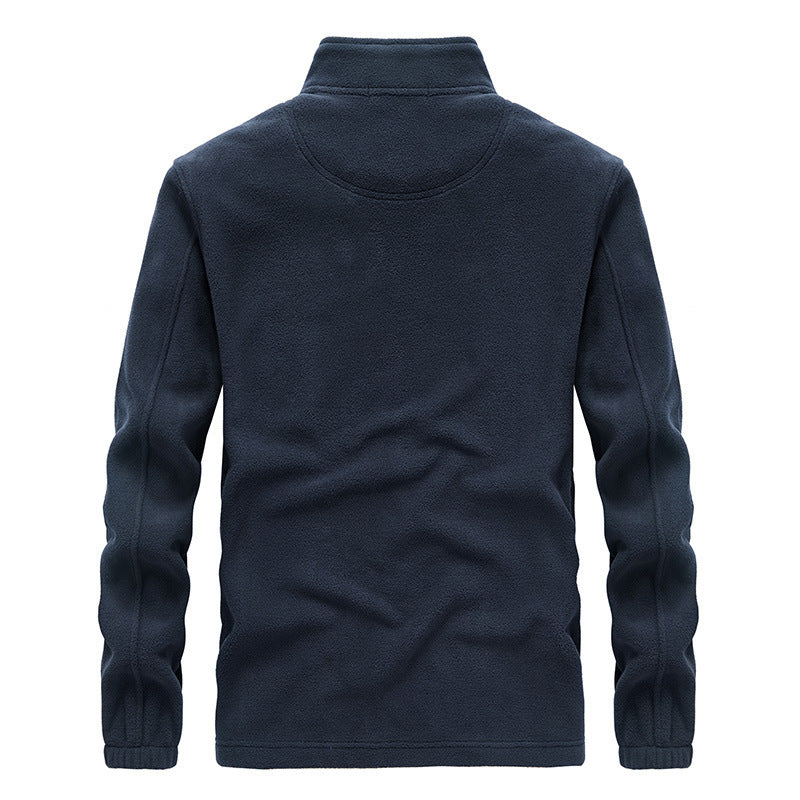 Herren thermoregulierende Fleece‑Blousonjacke mit Sherpa‑Innenfutter und Stehkragen Drune