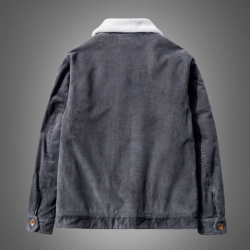 Herren Komfortable Cordjacke mit Teddyfutter Drune