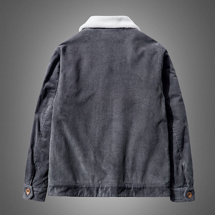 Herren Komfortable Cordjacke mit Teddyfutter Drune