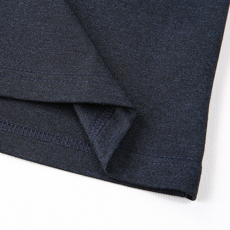 Herren Langarm-Poloshirt aus Feinstrick mit Hemdkragen, Knopfleiste und Jacquardstreifen Drune