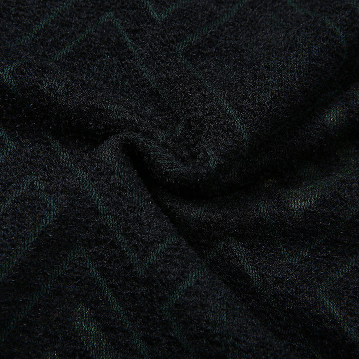 Herren Feinstrickpullover mit Jacquard‑Rautenstruktur und Rundhalsausschnitt Drune