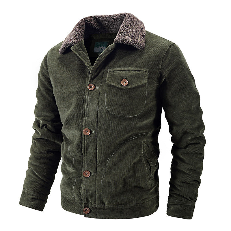 Herren Komfortable Cordjacke mit Teddyfutter Drune
