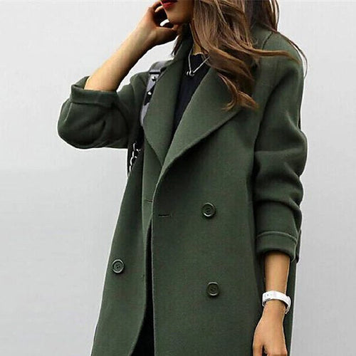 Drune | Damen Tailored Woll Duster Hoher Kragen
