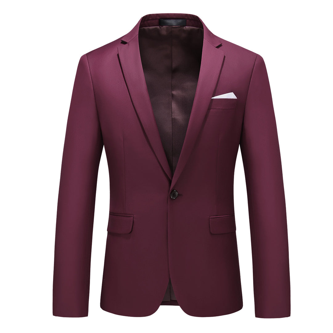 Herren nan elegantes Businesssakko Slim Fit mit schmaler Silhouette und modernem Reverskragen Drune