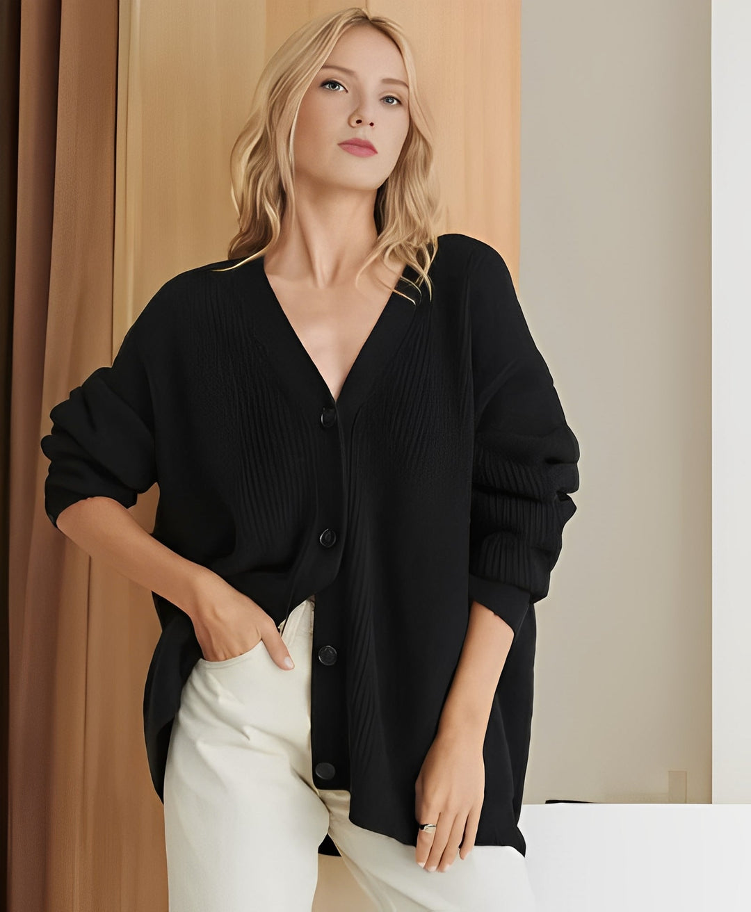 Drune | Lässiger Oversize Strickcardigan aus Kaschmir für Damen