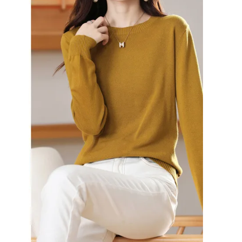 Drune | Cashmere Pullover Damen Klassischer Rundhals, Weich & Atmungsaktiv