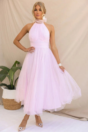Drune | Halter Tüll Midi Kleid