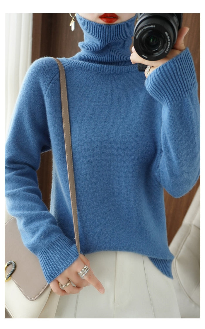 Drune | Rollkragenpullover Weiche Qualität Lässiger Schnitt Gerippte Details