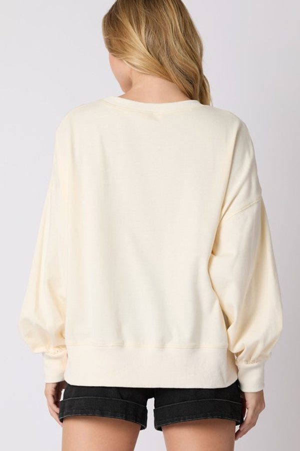 Drune | Weihnachts Lebkuchenmann Paillette Lässig Langarm Sweatshirt