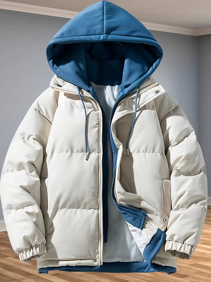 Drune | Verdickte Mittel-Lange Reißverschluss Winter Jacke Für Herren - Perfekt für Outdoor-Aktivitäten