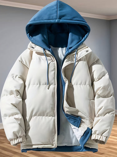 Drune | Verdickte Mittel-Lange Reißverschluss Winter Jacke Für Herren - Perfekt für Outdoor-Aktivitäten