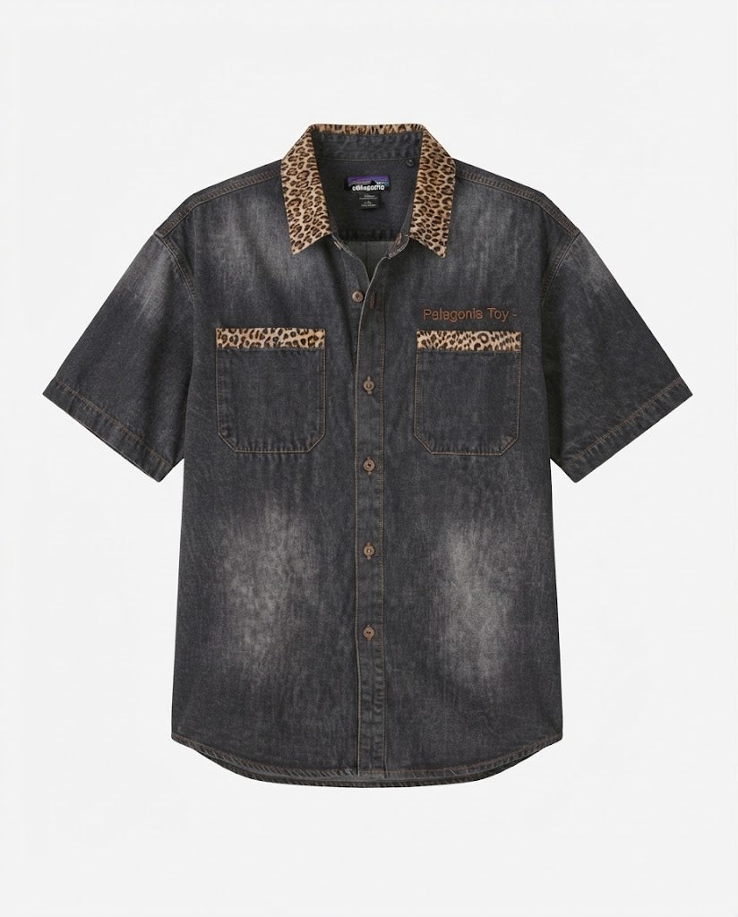 Damenmode Kurzarm Denim Shirts Drune