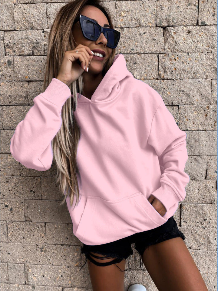 Damen Kapuzenpullover mit weichem Fleece-Innenfutter und lässigem Schnitt Drune