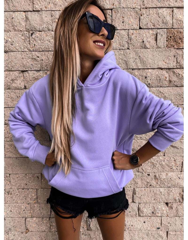 Damen Übergröße Fleece Pullover Hoodie Drune