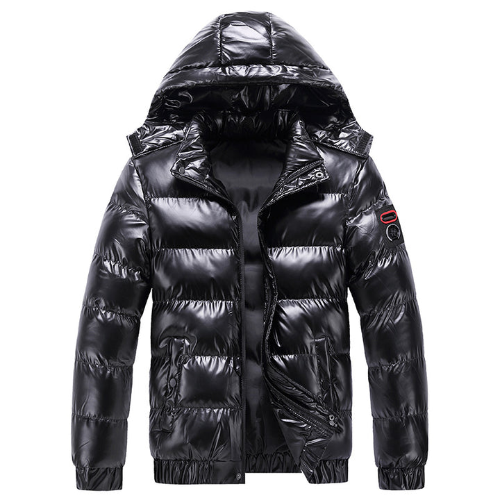 Herren Steppwinterjacke mit Kapuze und glänzender Daunenoptik Drune