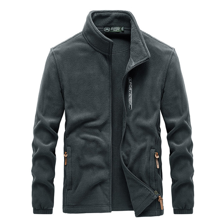 Herren thermoregulierende Fleece‑Blousonjacke mit Sherpa‑Innenfutter und Stehkragen Drune