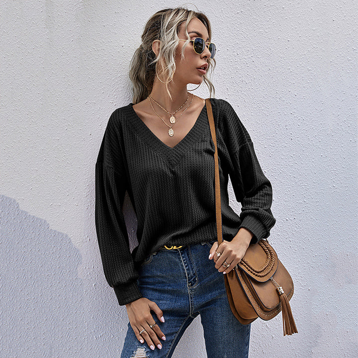 Damen Lässiges Oversized Langarmoberteil Drune