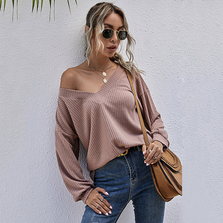 Damen Lässiges Oversized Langarmoberteil Drune