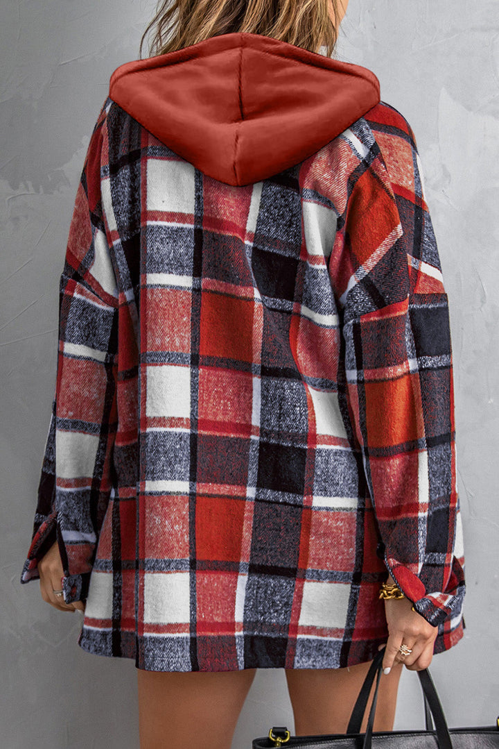 Drune | Gitter Oversized Jacke mit Kapuze Lässiger Komfort Warm und Trendy