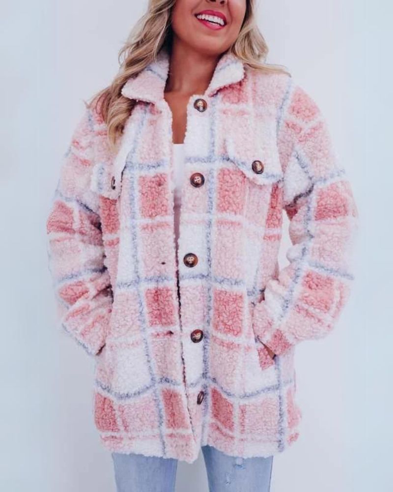 Drune | Polar Fleece Plaid Jacke