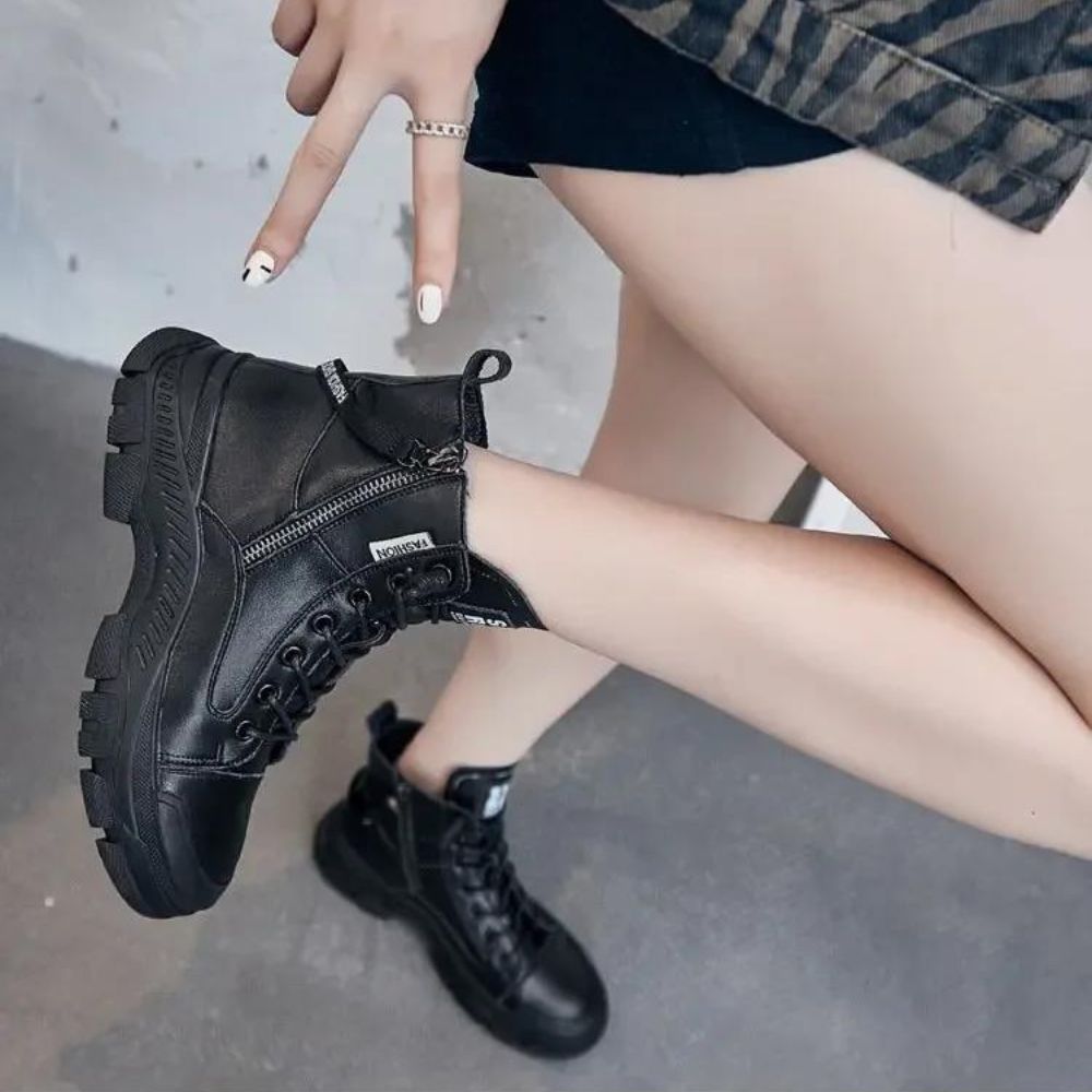 Drune - Elegante High-Top-Sneakerstiefel mit Reißverschluss
