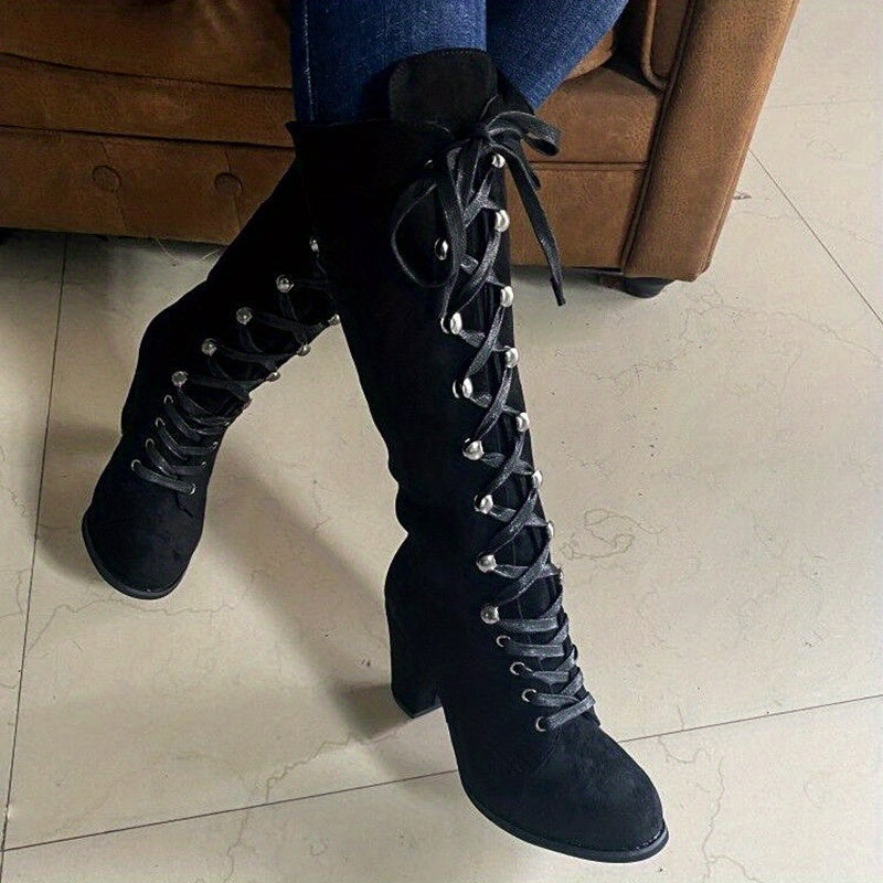 Drune – kniehohe, bequeme lange Winterstiefel für Damen
