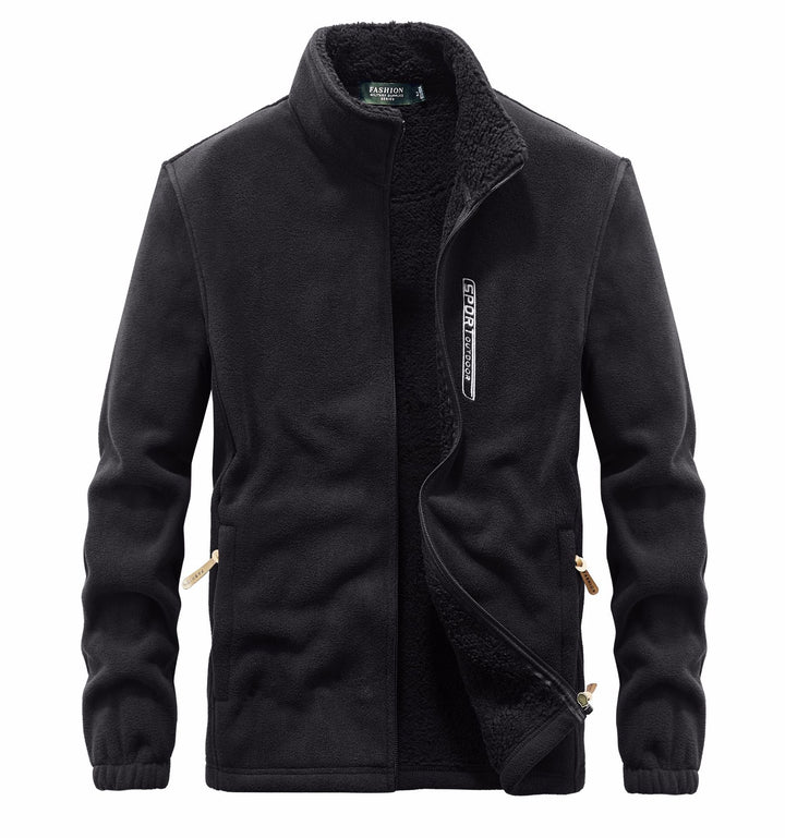 Herren thermoregulierende Fleece‑Blousonjacke mit Sherpa‑Innenfutter und Stehkragen Drune