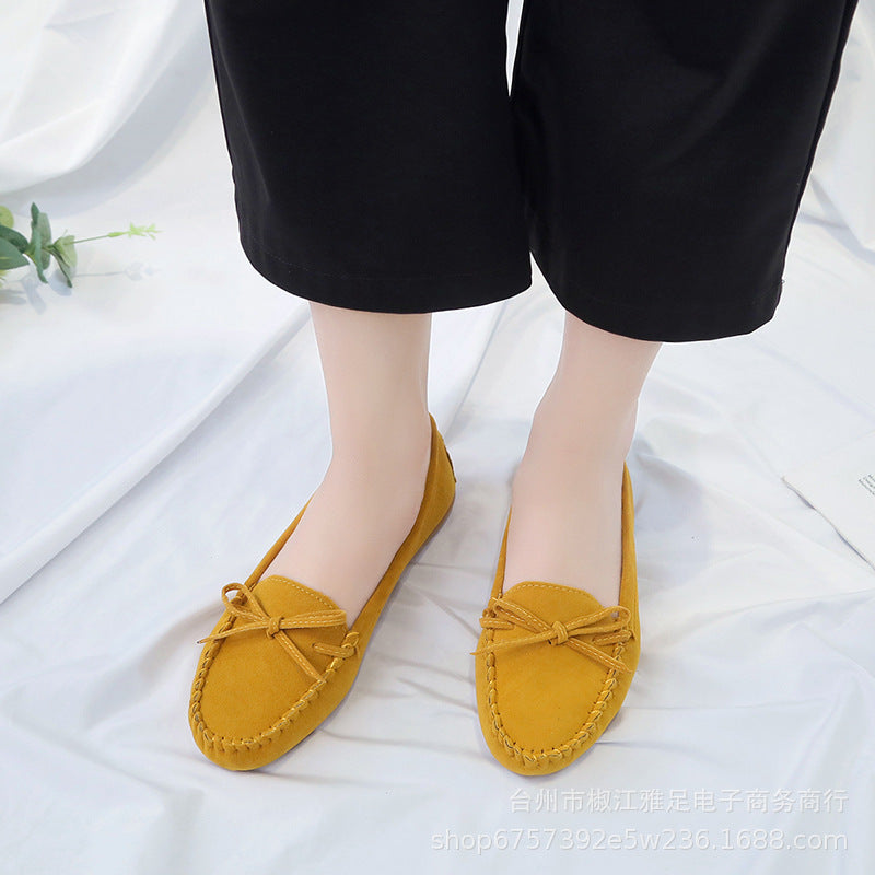 Damen Mokassins mit elegantem Schleifen-Design und hochwertiger Wildleder-Oberfläche Drune
