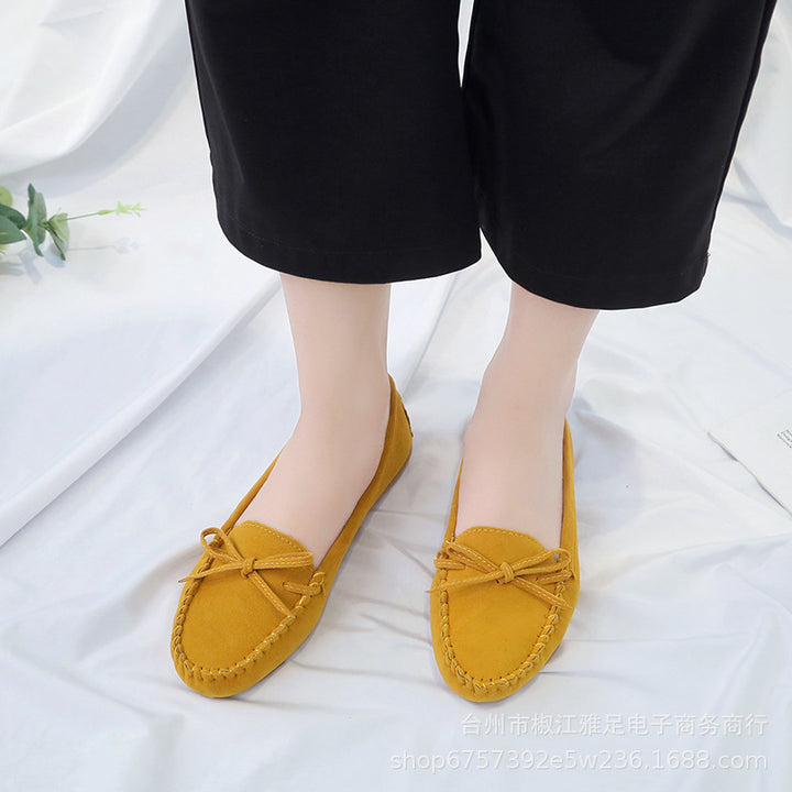 Damen Mokassins mit elegantem Schleifen-Design und hochwertiger Wildleder-Oberfläche Drune