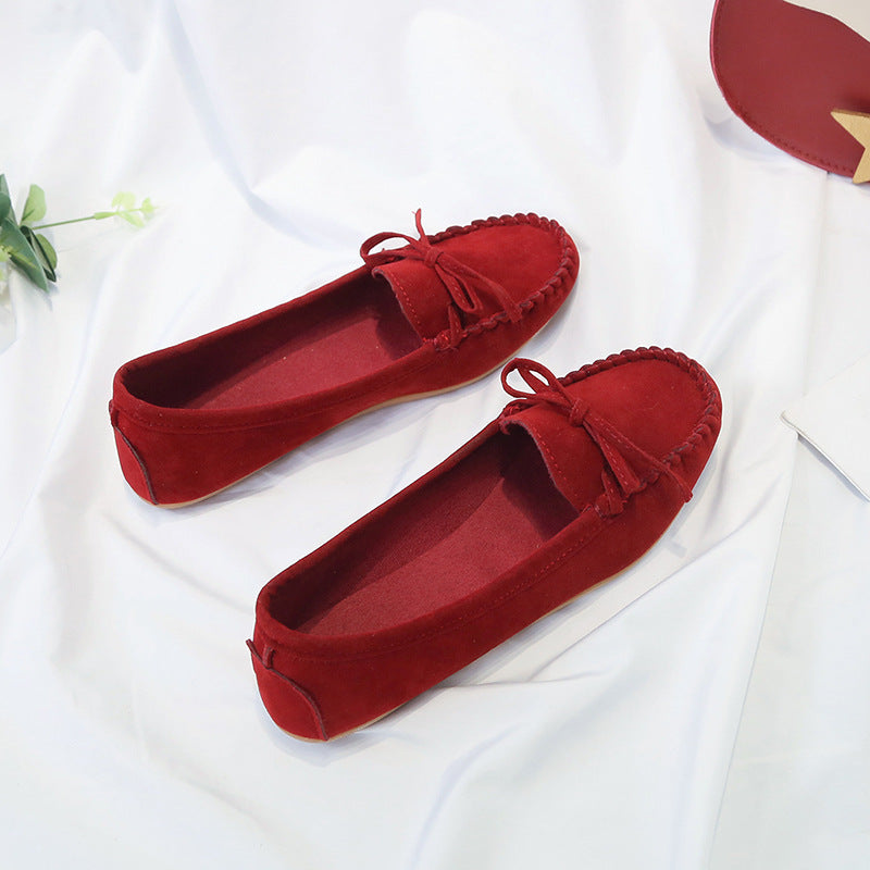 Damen Mokassins mit elegantem Schleifen-Design und hochwertiger Wildleder-Oberfläche Drune