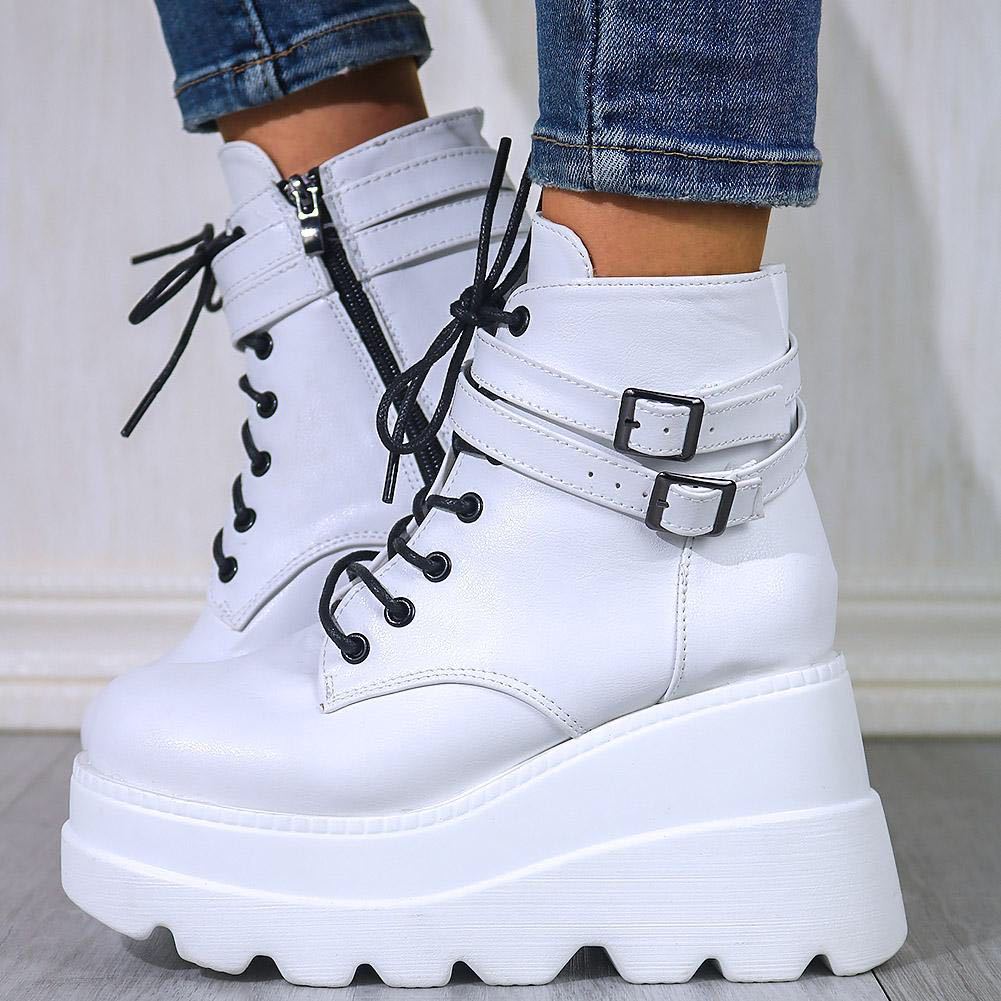 Damen Plateau-Stiefel im robusten Design Drune