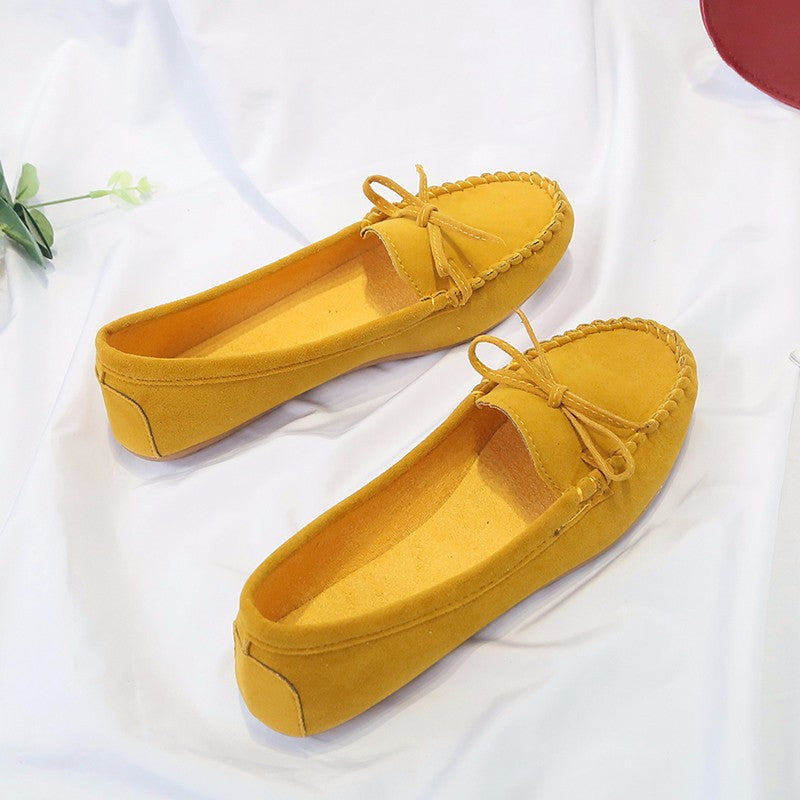 Damen Mokassins mit elegantem Schleifen-Design und hochwertiger Wildleder-Oberfläche Drune