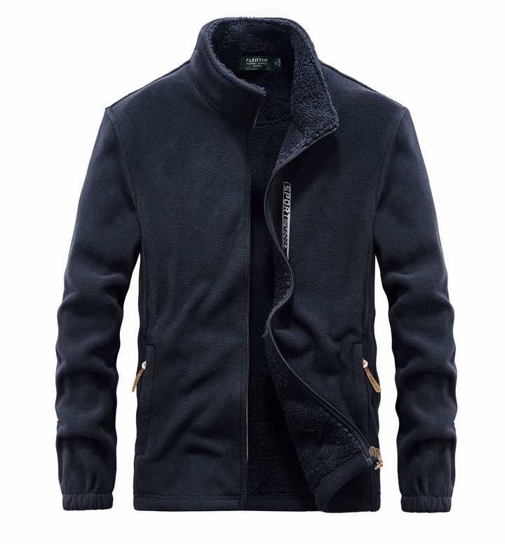 Herren thermoregulierende Fleece‑Blousonjacke mit Sherpa‑Innenfutter und Stehkragen Drune