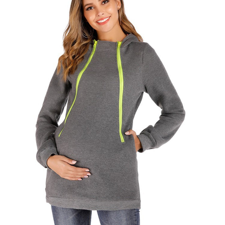 Damen Umstandsjacke mit praktischem Reißverschluss und modernem Design Drune