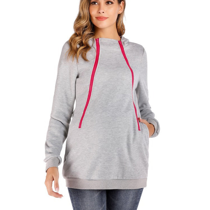 Damen Umstandsjacke mit praktischem Reißverschluss und modernem Design Drune