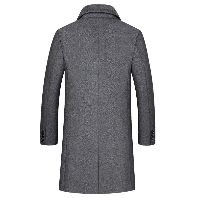 Herren Einreihiger Wollmix-Übermantel mit gesteppter Thermo-Innenjacke Drune