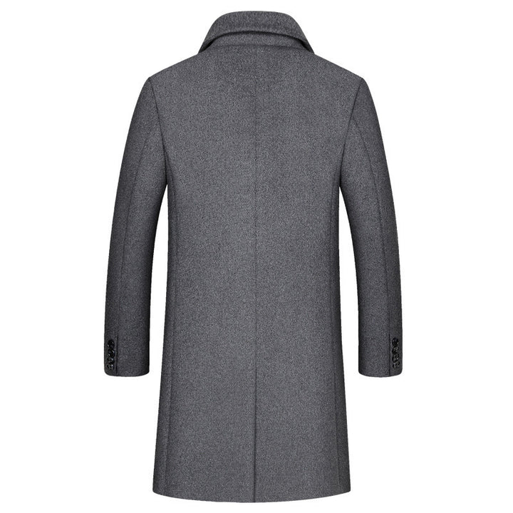 Herren Einreihiger Wollmix-Übermantel mit gesteppter Thermo-Innenjacke Drune