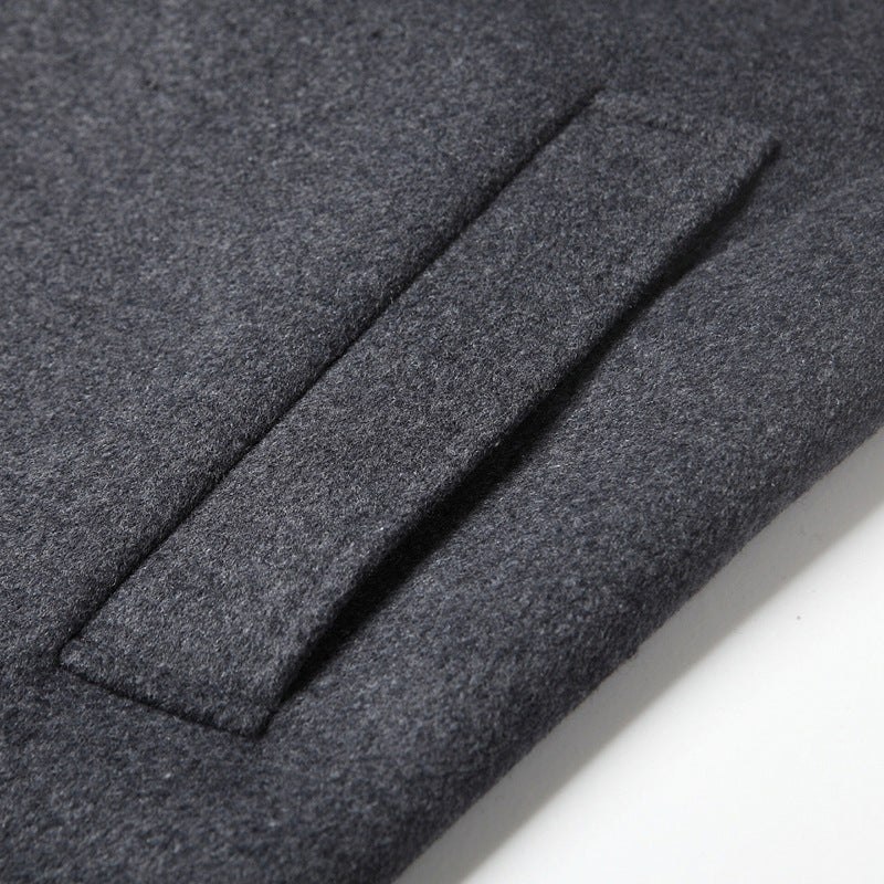 Herren Einreihiger Wollmix-Übermantel mit gesteppter Thermo-Innenjacke Drune