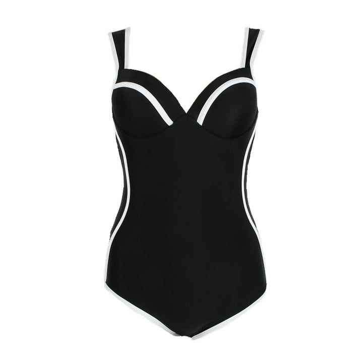 Damen Sportlicher Einteiler Badeanzug mit elegantem Detail Drune