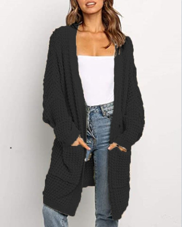 Damen Grobstrick Cardigan mit offenen Taschen und lässigem Schnitt Drune
