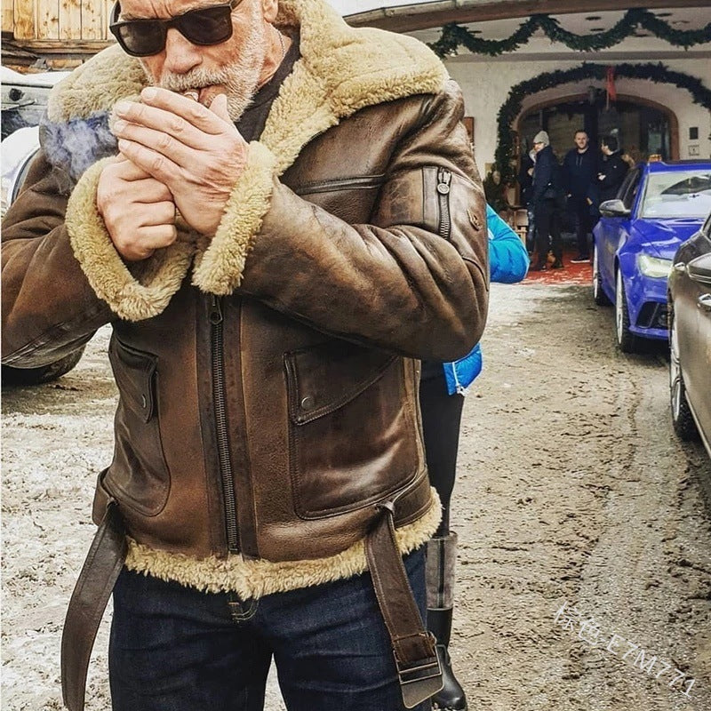 Herren authentische Jacke mit gefüttertem Stehkragen Drune