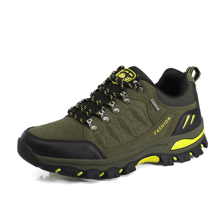 Damen nan atmungsaktiver Low-Cut-Trekkingschuh mit Metallösen, verstärkter Zehenkappe und griffiger Multiterrain-Sohle Drune